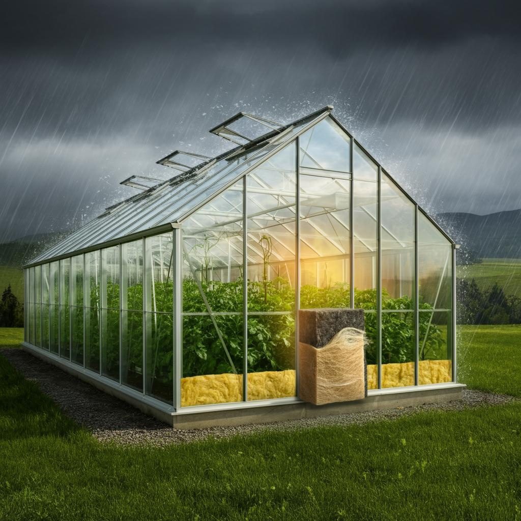 عایق کردن گلخانه با پشم سنگ