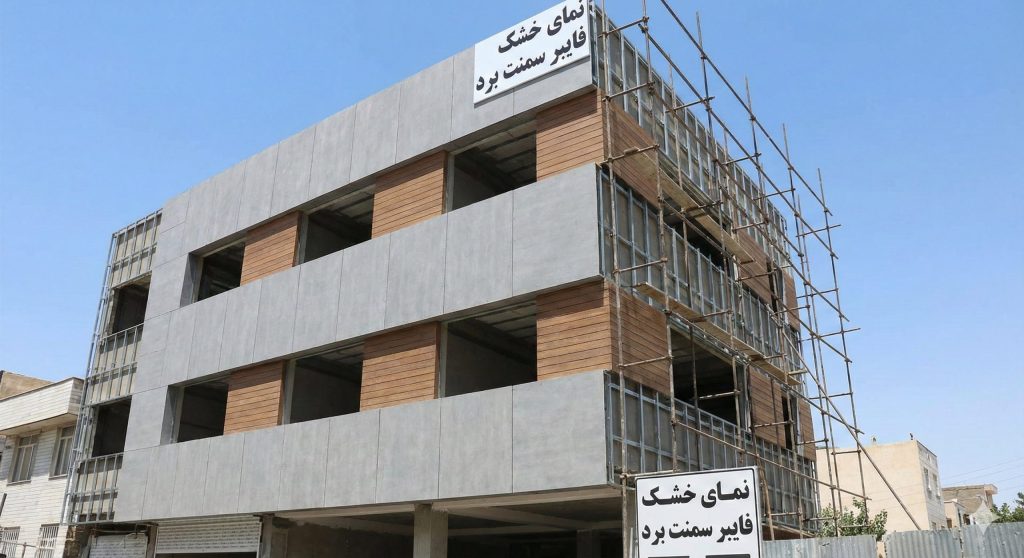 اجرای فایبر سمنت برد در نمای خشک ساختمان